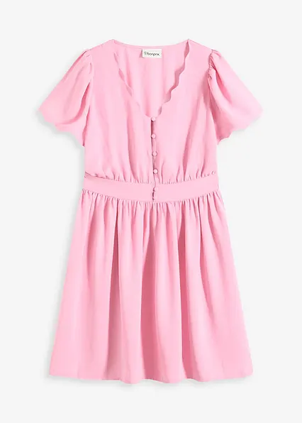 Minikleid in rosa von vorne - bonprix