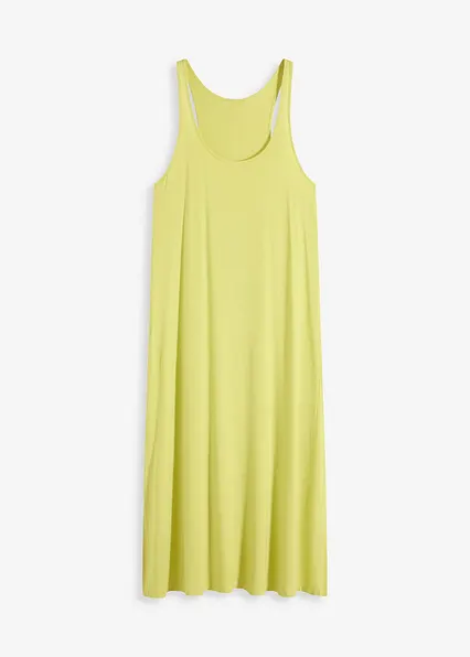 Jerseykleid aus fließender Viskose in gelb von vorne - bonprix