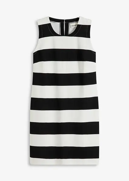 Jerseykleid in schwarz von vorne - bonprix
