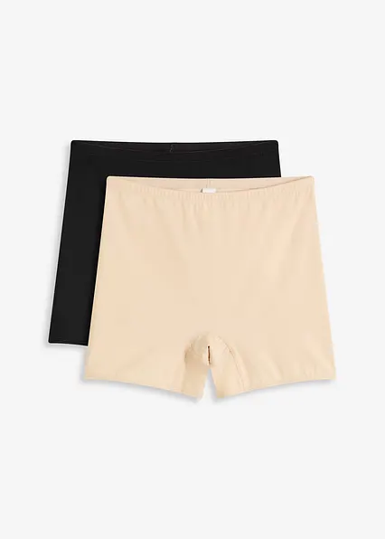 Medium Shape Hose (2er Pack) in schwarz von vorne - bonprix