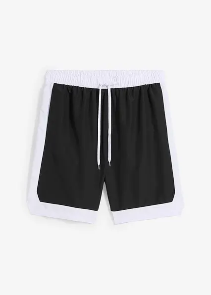 Badeshorts Herren in schwarz von vorne - bonprix