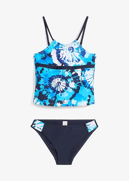 Tankini (2-tlg.Set) in blau von vorne - bonprix