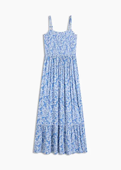 Trägerkleid aus Viskose-Mix in blau von vorne - bonprix