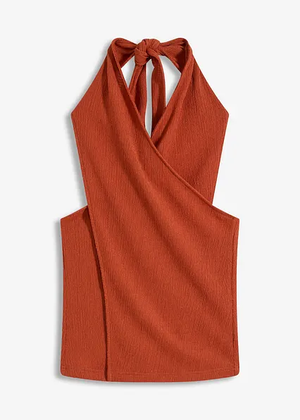 Neckholder-Top in braun von vorne - bonprix