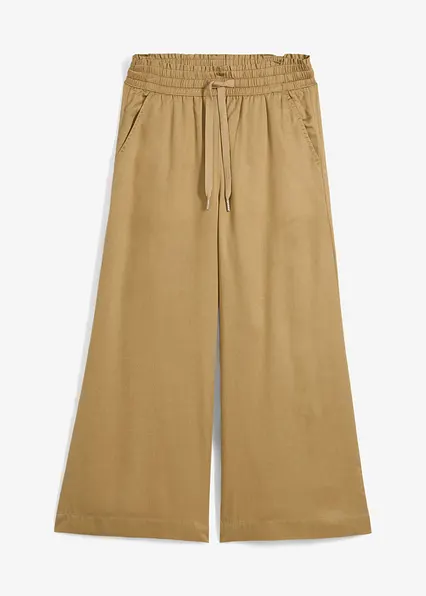 7/8- Schlupfhose aus Lyocell in braun von vorne - bonprix