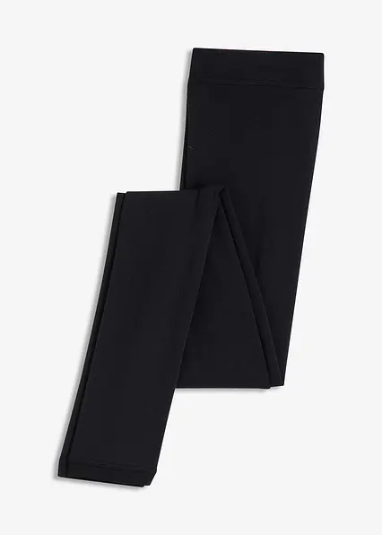 Thermo Fleece Leggings 140den in schwarz von vorne - bonprix