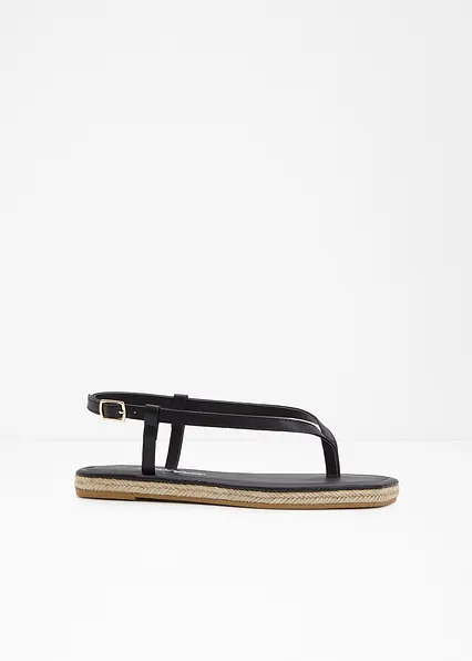 Zehenstegsandalen in schwarz - bonprix