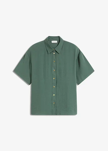 Bluse in grün von vorne - bonprix