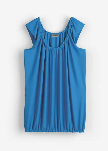 Shirt aus softem Viskose-Mix in blau von vorne - bonprix