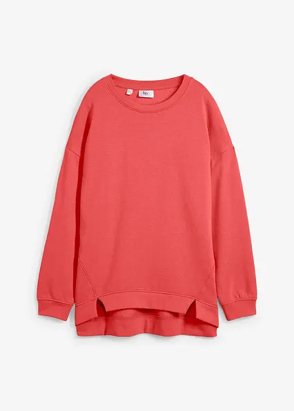 Oversize-Sweatshirt in rot von vorne - bonprix