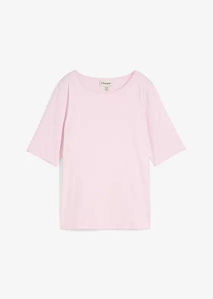 T-Shirt mit recyceltem Polyamid in lila von vorne - bonprix