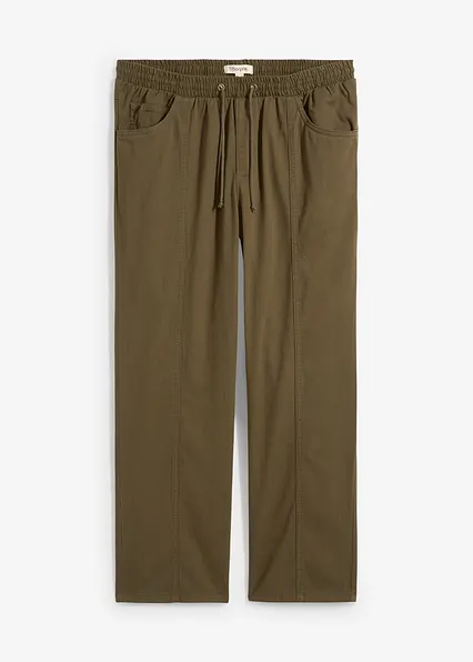 Classic Fit Schlupfhose mit Komfortbund, Straight in grün von vorne - bonprix