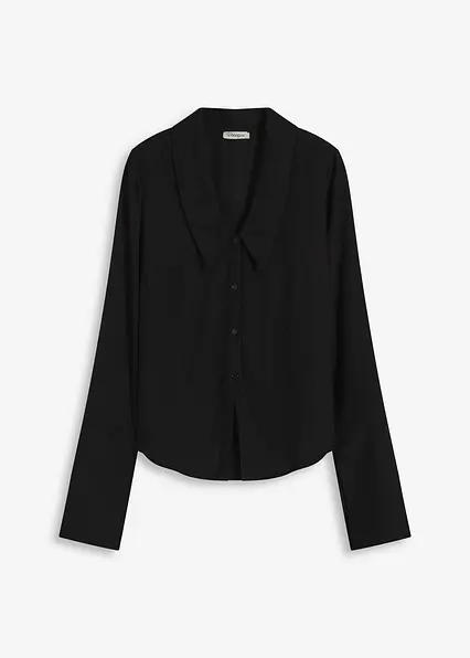 Bluse in schwarz von vorne - bonprix