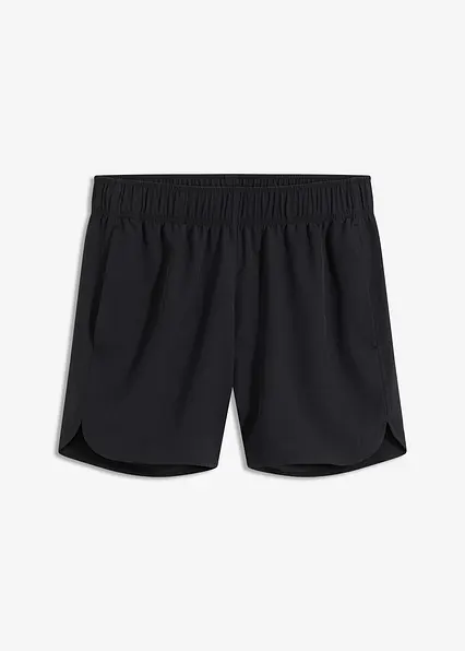 Leichte Funktions-Shorts mit Eingriffstaschen, schnelltrocknend in schwarz von vorne - bonprix