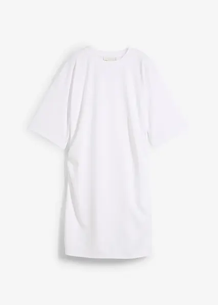 Weites T-Shirt Kleid in weiß von vorne - bonprix