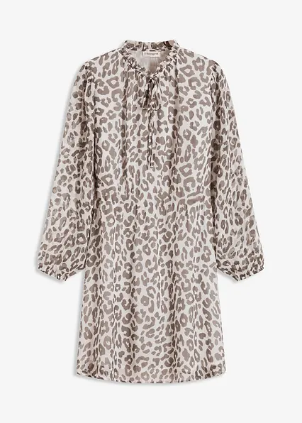 bedrucktes Kleid in weiß von vorne - bonprix