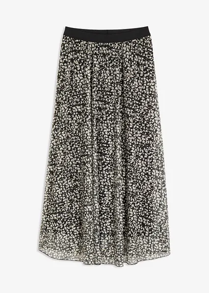 Mesh-Jersey-Rock in schwarz von vorne - bonprix