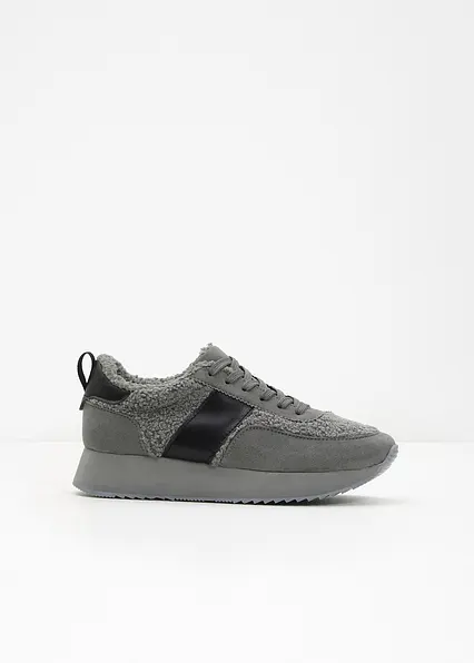 Plateau-Sneaker in grau - bonprix