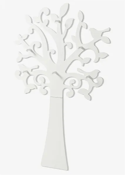 Garderobe im Baum Design in weiß von vorne - bonprix