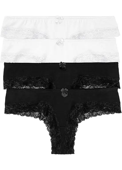 Brazilslip (4er Pack) in schwarz - bonprix