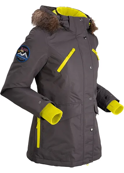 wasserdichte Funktions-Jacke in grau von der Seite - bonprix