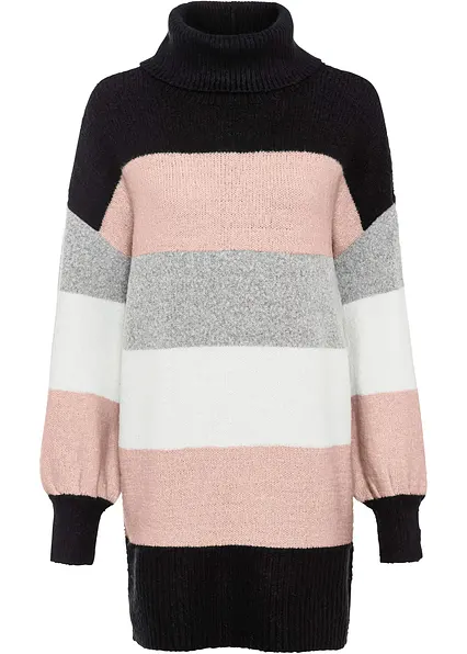 Long-Pullover in schwarz von vorne - bonprix