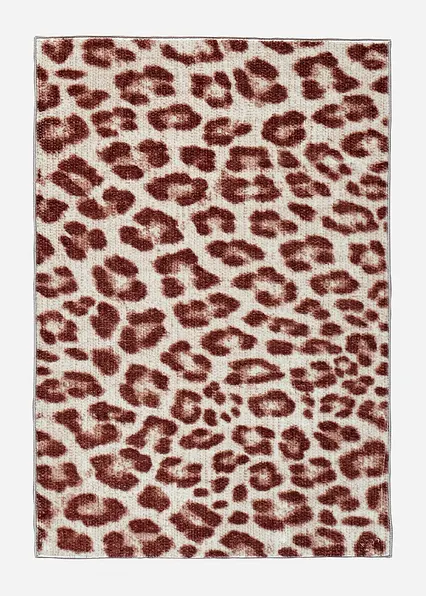 Badematte mit  Leoprint in beige - bonprix
