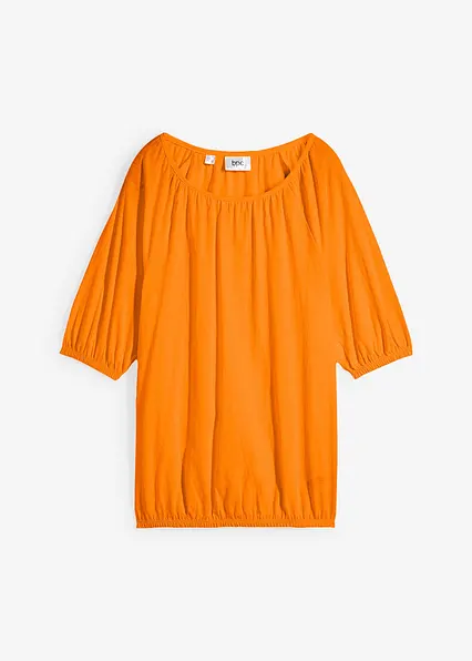 Shirt aus reiner Bio-Baumwolle in orange von vorne - bonprix