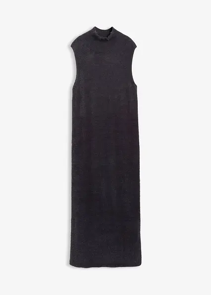 Strickkleid aus Viskose-Mix in grau von vorne - bonprix