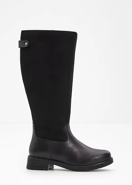 Weitschaftstiefel in schwarz - bonprix