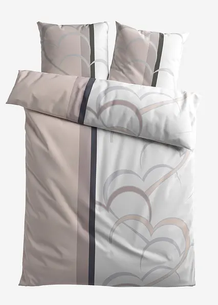 Bettwäsche mit Herzen in beige von vorne - bonprix