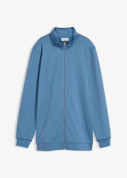 Thermo-Sweatjacke in blau von vorne - bonprix