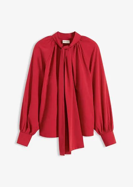 Schluppenbluse in rot von vorne - bonprix