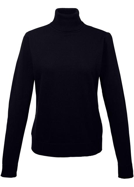 Rollkragenpullover in schwarz von vorne - bpc selection