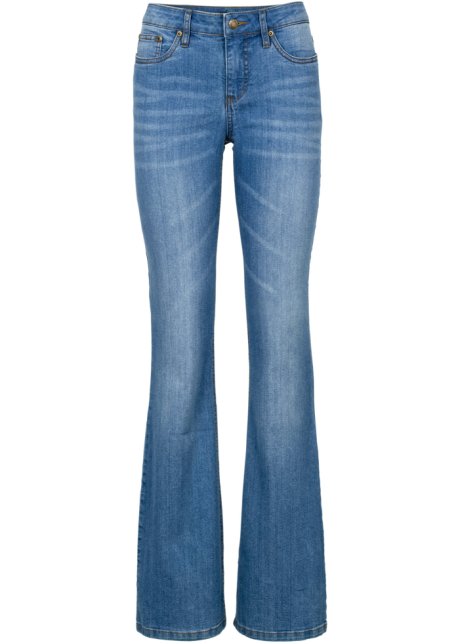 Stretch-Jeans BOOTCUT in blau von vorne - John Baner JEANSWEAR
