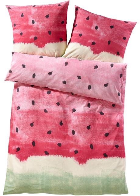 Die bettwäsche "melone" mit faffiniertem design multi, linon
