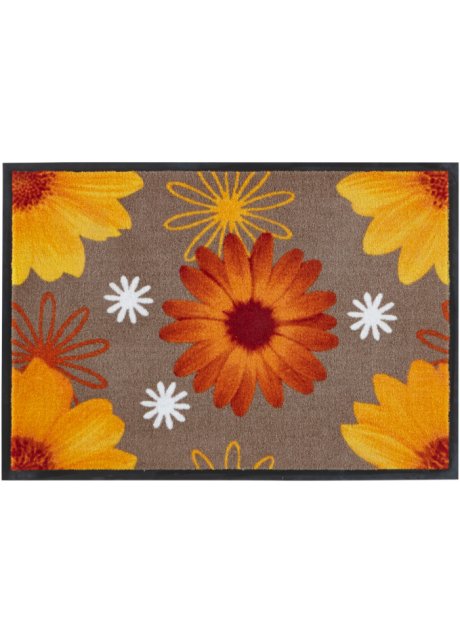 Fußmatte mit Blumenmotiv in orange - bpc living bonprix collection