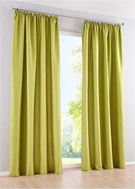 Vorhang Mit Weichem Mikrofaser Touch Grun Krauselband