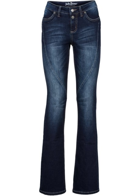 Stretch-Jeans, Bootcut in blau von vorne - John Baner JEANSWEAR