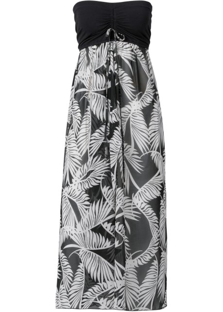 Chiffon Strand Bandeau-Kleid in schwarz - bpc selection