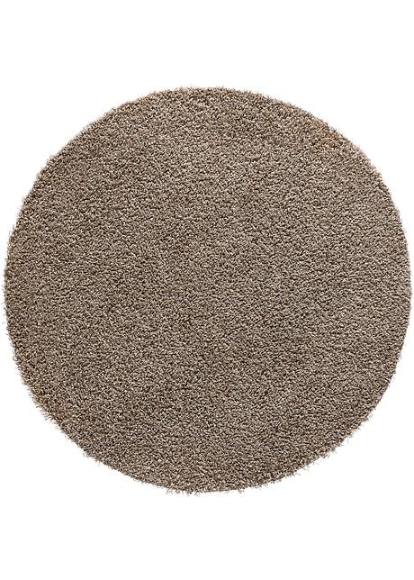 Hochflor Teppich In Runder Form Greige