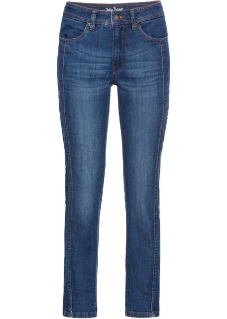 7/8 Slim Fit Komfort-Stretch-Jeans in blau von vorne - John Baner JEANSWEAR