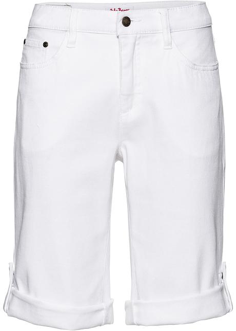 Kombinationsstarke Basic Jeans Shorts Mit Stretchanteil Weiss Twill