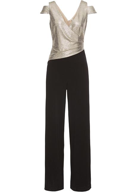 jumpsuit schwarz gold