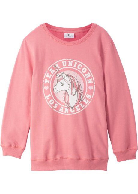 Oversize-Sweatshirt in rosa von vorne - bpc bonprix collection