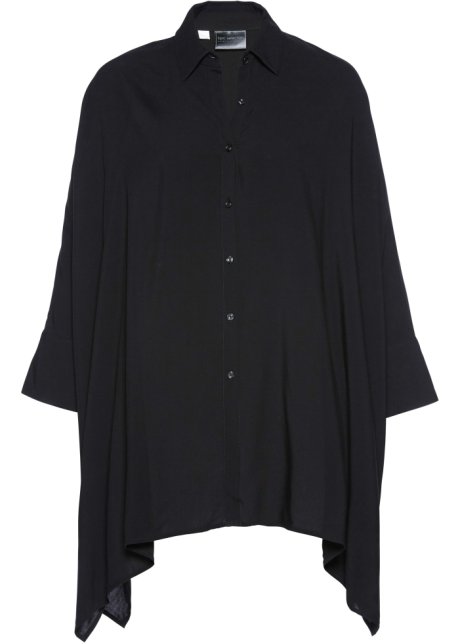 Oversize-Bluse in schwarz von vorne - bpc selection