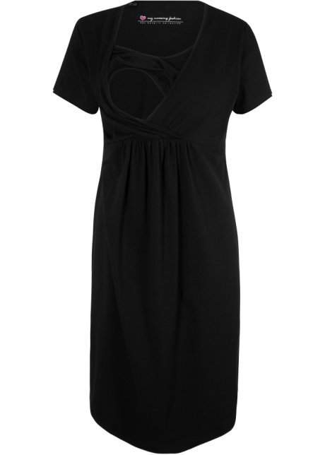 Jersey-Umstandskleid / Jersey-Stillkleid in schwarz von vorne - bpc bonprix collection