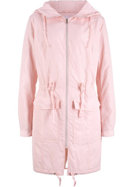 Leicht gefütterter Mantel mit Tunnelzug in rosa von vorne - bpc bonprix collection