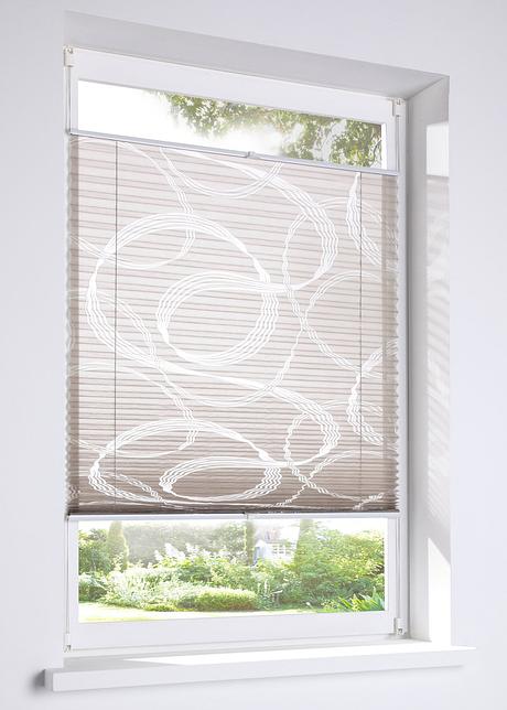 Plissee Mit Moderner Ausbrenner Musterung Sand Klemmtrager