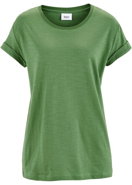Boxy-Shirt, Kurzarm in grün von vorne - bpc bonprix collection